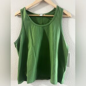 NEW Women’s Athleta SZ Large Essential Tank Workout Green Breathable Stretch